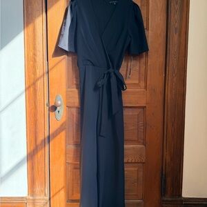 ANTONIO MELANI Dark Gray V-Neck Dress